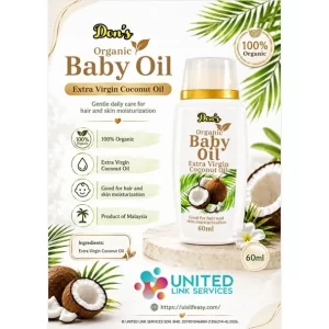 Don's Organic Extra Virgin Baby Coconut Oil 60ml Expired :18 May 2028